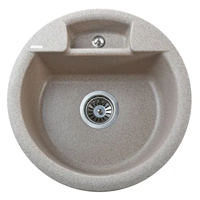 Гранітна мийка Globus Lux GURON 480 мм-А0008, мигдаль